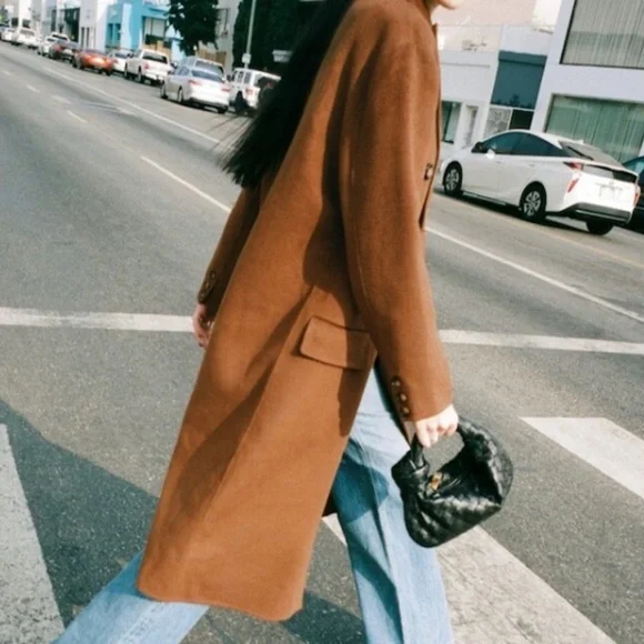 Reformation Hayden Coat in Cinnamon - Picture 2 of 9